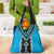 Sky Blue Niho Taniwha Mix Poutama Grocery Bag Unique Taniko Aotearoa