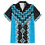 Sky Blue Niho Taniwha Mix Poutama Hawaiian Shirt Unique Taniko Aotearoa