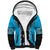 Sky Blue Niho Taniwha Mix Poutama Sherpa Hoodie Unique Taniko Aotearoa