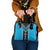 Sky Blue Niho Taniwha Mix Poutama Shoulder Handbag Unique Taniko Aotearoa