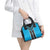 Sky Blue Niho Taniwha Mix Poutama Shoulder Handbag Unique Taniko Aotearoa