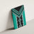 Teal Niho Taniwha Mix Poutama Canvas Wall Art Unique Taniko Aotearoa
