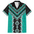 Teal Niho Taniwha Mix Poutama Hawaiian Shirt Unique Taniko Aotearoa
