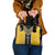 Yellow Niho Taniwha Mix Poutama Shoulder Handbag Unique Taniko Aotearoa