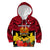 Papua New Guinea Kid Hoodie Bird Of Paradise Mix Polynesian Pattern LT01 Hoodie Red - Polynesian Pride