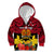 Papua New Guinea Kid Hoodie Bird Of Paradise Mix Polynesian Pattern LT01 Zip Hoodie Red - Polynesian Pride
