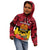 Papua New Guinea Kid Hoodie Bird Of Paradise Mix Polynesian Pattern LT01 - Polynesian Pride