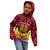 Papua New Guinea Kid Hoodie Bird Of Paradise Mix Polynesian Pattern LT01 - Polynesian Pride