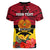 Personalised Papua New Guinea Women V Neck T Shirt Bird Of Paradise Mix Polynesian Pattern LT01 - Polynesian Pride