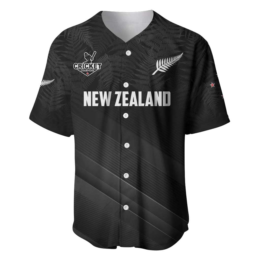 Custom New Zealand Cricket Baseball Jersey Aotearoa Black Cap Come On
