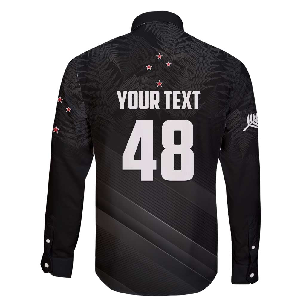 Custom New Zealand Cricket Family Matching Long Sleeve Bodycon Dress and Hawaiian Shirt Aotearoa Black Cap Come On LT01 - Polynesian Pride