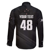 Custom New Zealand Cricket Family Matching Long Sleeve Bodycon Dress and Hawaiian Shirt Aotearoa Black Cap Come On LT01 - Polynesian Pride