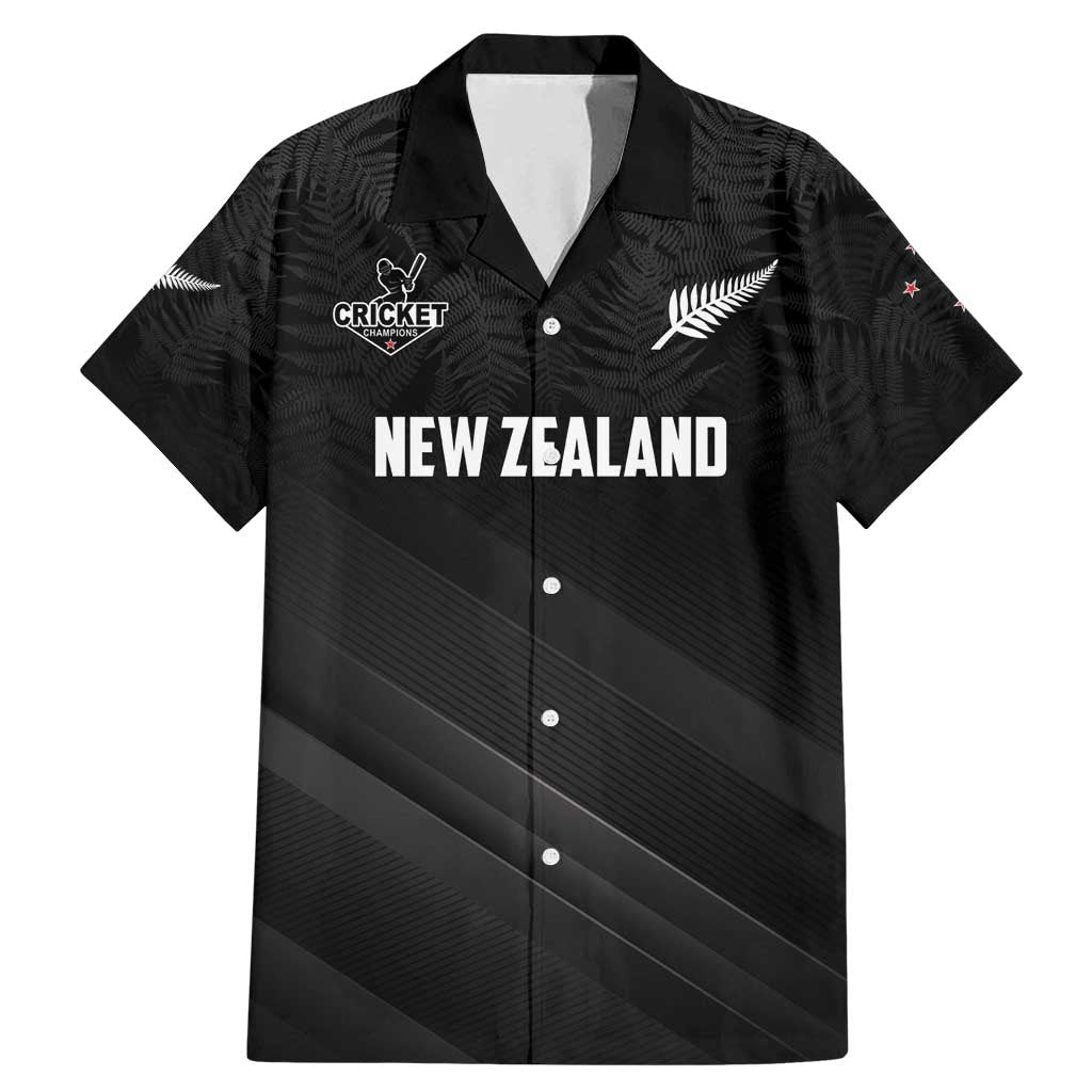 Custom New Zealand Cricket Family Matching Mermaid Dress and Hawaiian Shirt Aotearoa Black Cap Come On LT01 Dad's Shirt - Short Sleeve Black - Polynesian Pride
