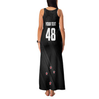 Custom New Zealand Cricket Family Matching Tank Maxi Dress and Hawaiian Shirt Aotearoa Black Cap Come On LT01 - Polynesian Pride