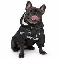Custom New Zealand Cricket Pet Hoodie Aotearoa Black Cap Come On LT01 - Polynesian Pride