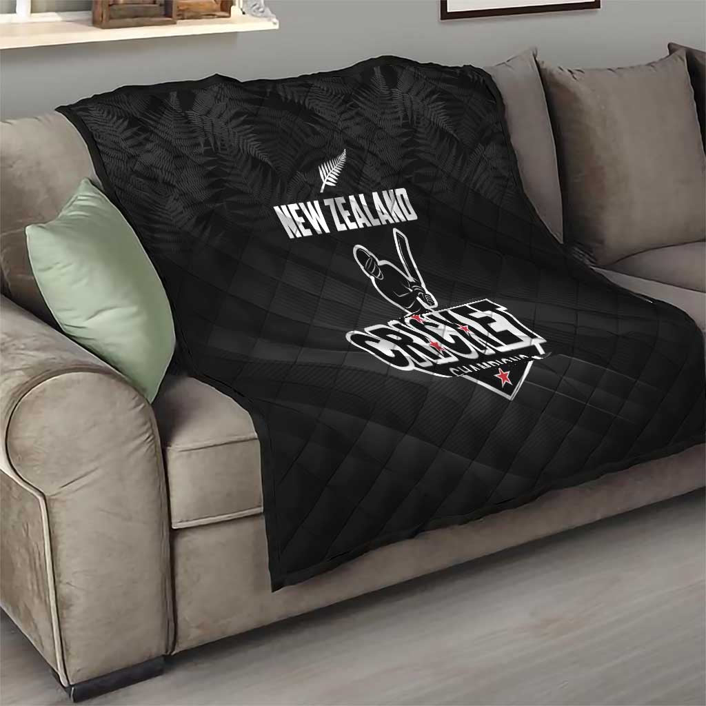 New Zealand Cricket Quilt Aotearoa Black Cap Come On