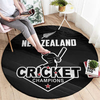 New Zealand Cricket Round Carpet Aotearoa Black Cap Come On