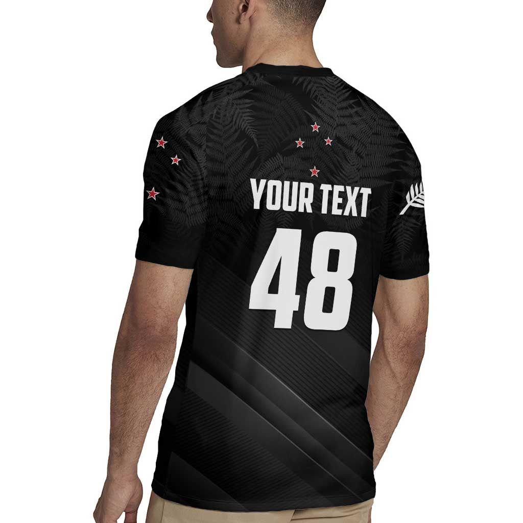 Custom New Zealand Cricket Rugby Jersey Aotearoa Black Cap Come On
