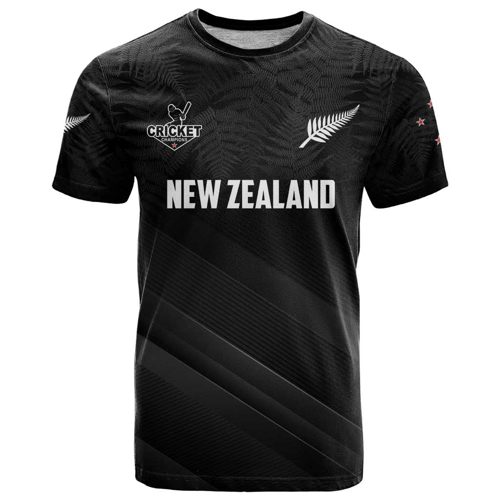 Custom New Zealand Cricket T Shirt Aotearoa Black Cap Come On LT01 Black - Polynesian Pride