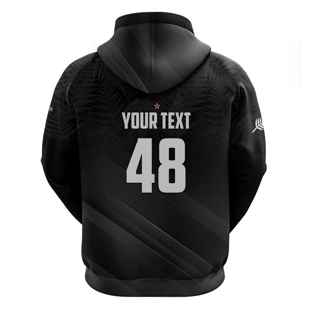 Custom New Zealand Cricket Zip Hoodie Aotearoa Black Cap Come On LT01 - Polynesian Pride