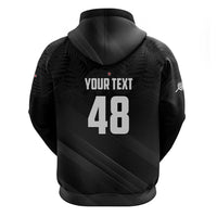Custom New Zealand Cricket Zip Hoodie Aotearoa Black Cap Come On LT01 - Polynesian Pride