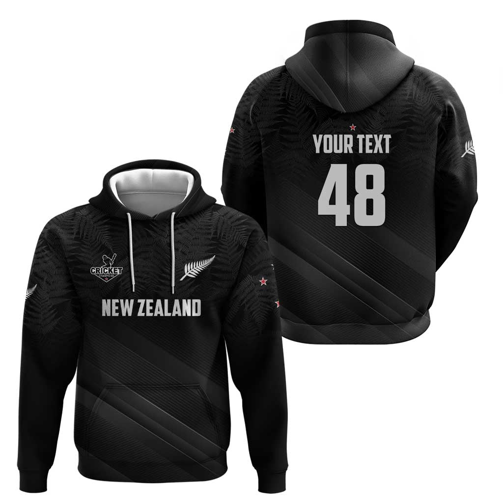 Custom New Zealand Cricket Zip Hoodie Aotearoa Black Cap Come On LT01 - Polynesian Pride