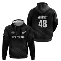 Custom New Zealand Cricket Zip Hoodie Aotearoa Black Cap Come On LT01 - Polynesian Pride