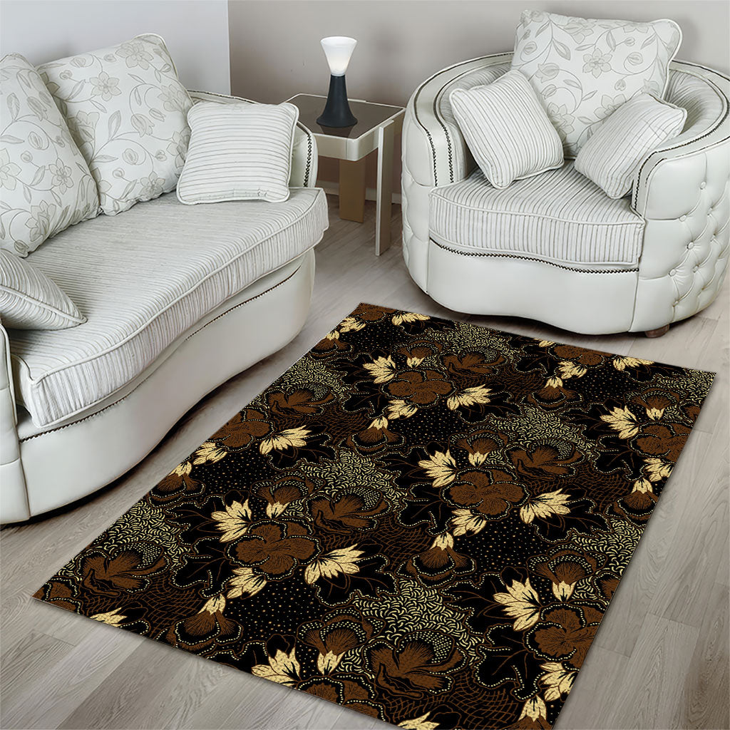 Javanese Batik Semen Area Rug Indonesian Traditional Pattern