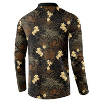 Javanese Batik Semen Button Sweatshirt Indonesian Traditional Pattern LT01 - Polynesian Pride