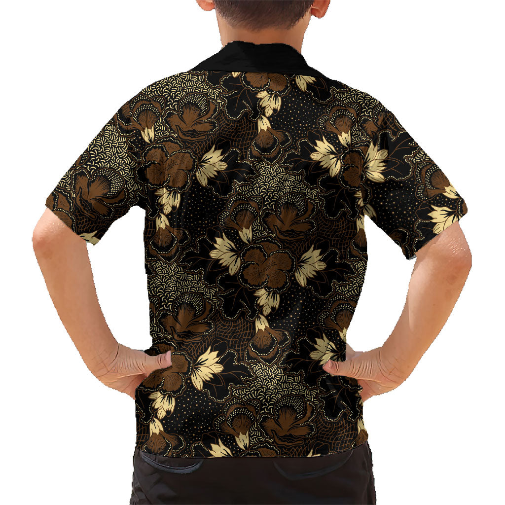 Javanese Batik Semen Family Matching Mermaid Dress and Hawaiian Shirt Indonesian Traditional Pattern