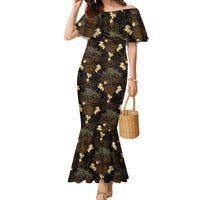 Javanese Batik Semen Family Matching Mermaid Dress and Hawaiian Shirt Indonesian Traditional Pattern