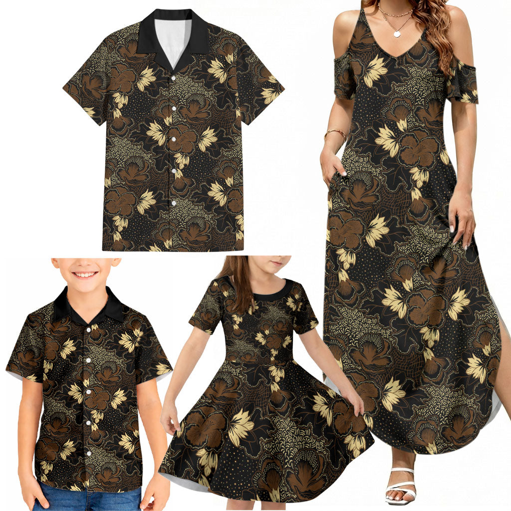 Javanese Batik Semen Family Matching Summer Maxi Dress and Hawaiian Shirt Indonesian Traditional Pattern LT01 - Polynesian Pride