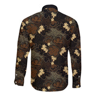 Javanese Batik Semen Long Sleeve Button Shirt Indonesian Traditional Pattern