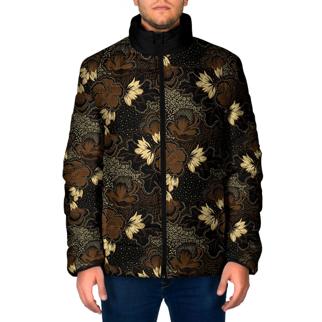 Javanese Batik Semen Padded Jacket Indonesian Traditional Pattern
