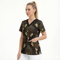 Javanese Batik Semen Scrub Top Indonesian Traditional Pattern LT01 - Polynesian Pride