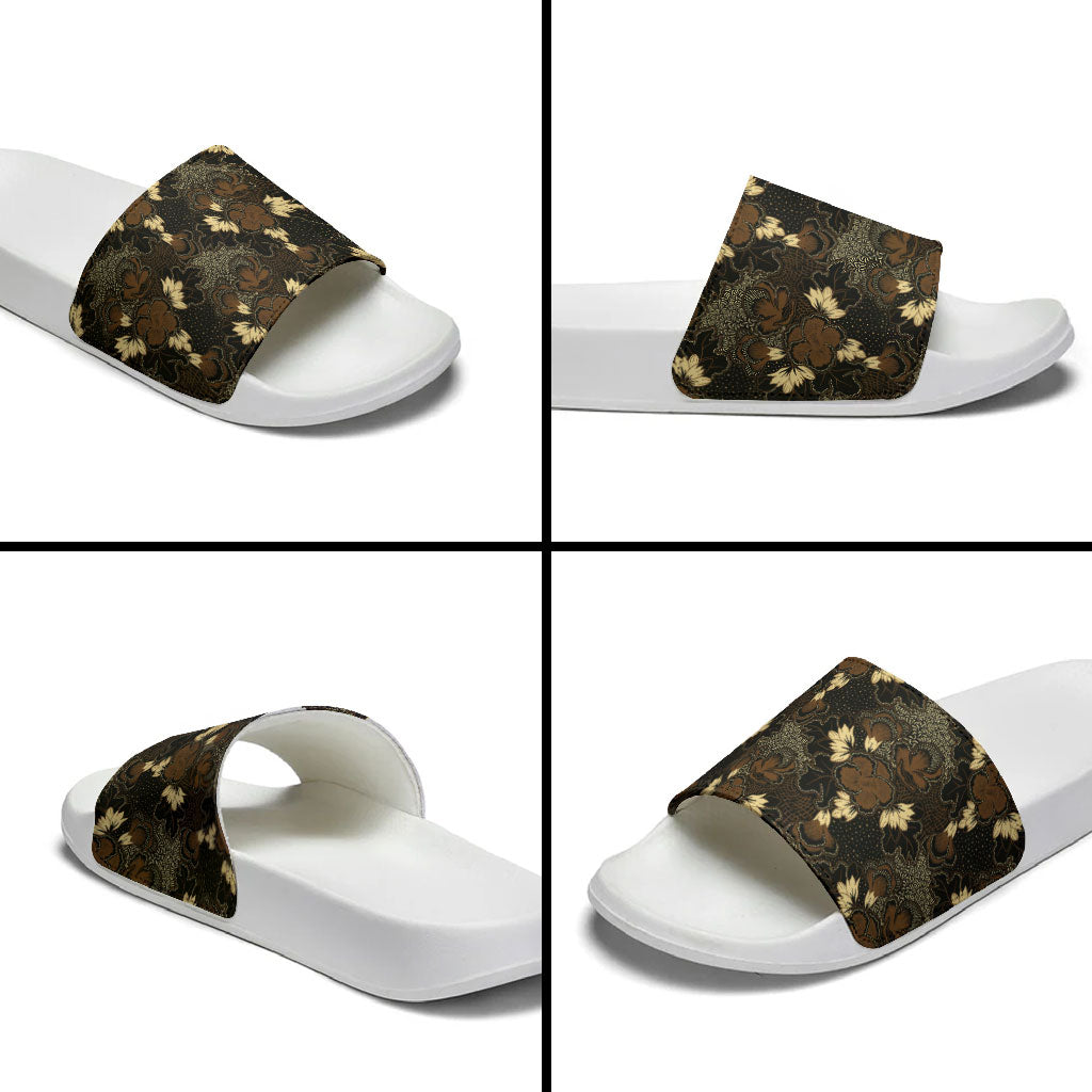 Javanese Batik Semen Slide Sandals Indonesian Traditional Pattern LT01 - Polynesian Pride