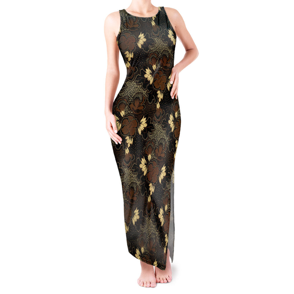 Javanese Batik Semen Tank Maxi Dress Indonesian Traditional Pattern