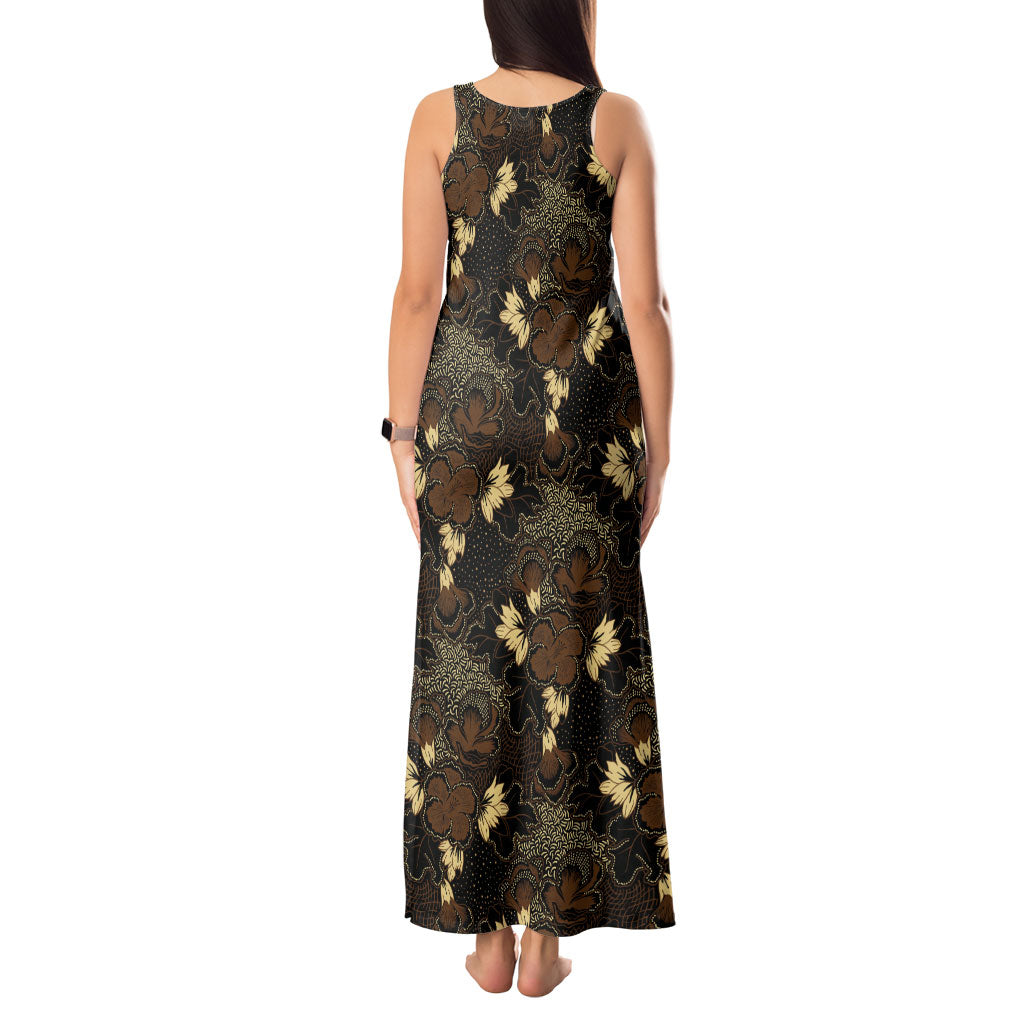 Javanese Batik Semen Tank Maxi Dress Indonesian Traditional Pattern