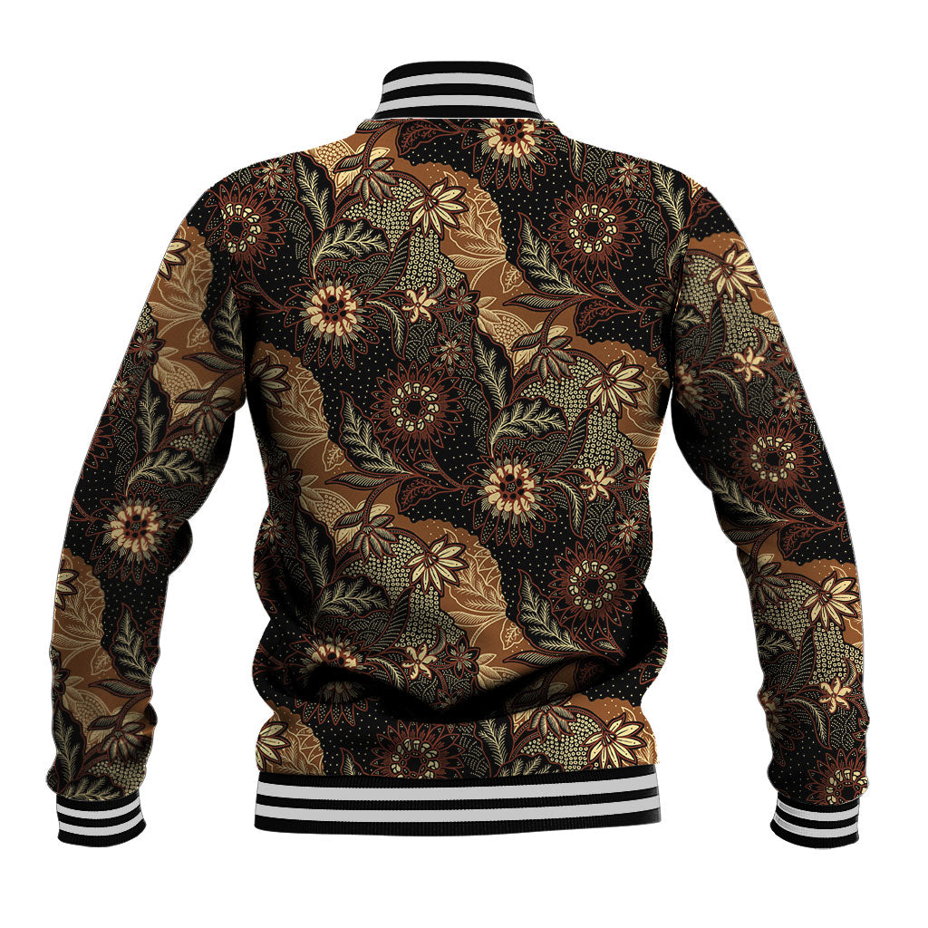 Batik Pedalaman Semen Lereng Style Baseball Jacket Indonesian Traditional Pattern LT01 - Polynesian Pride