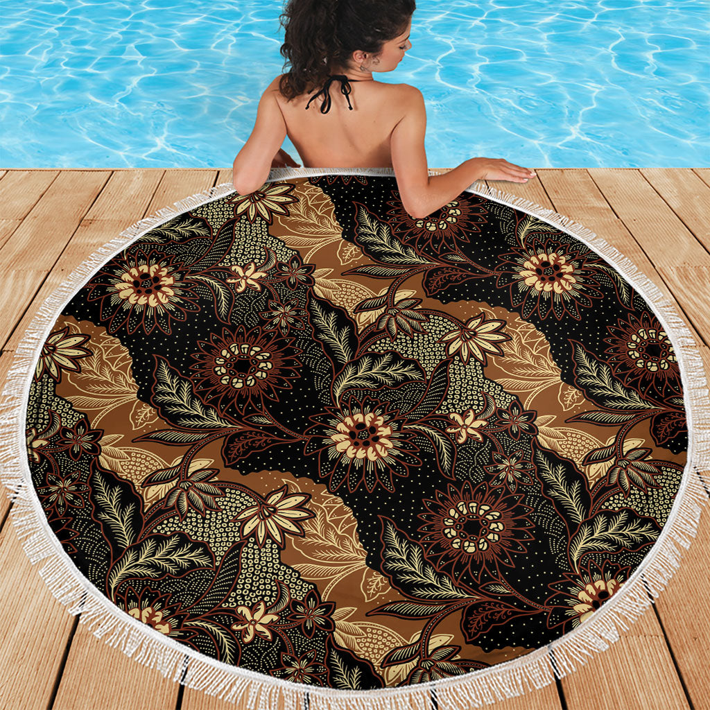 Batik Pedalaman Semen Lereng Style Beach Blanket Indonesian Traditional Pattern LT01 - Polynesian Pride