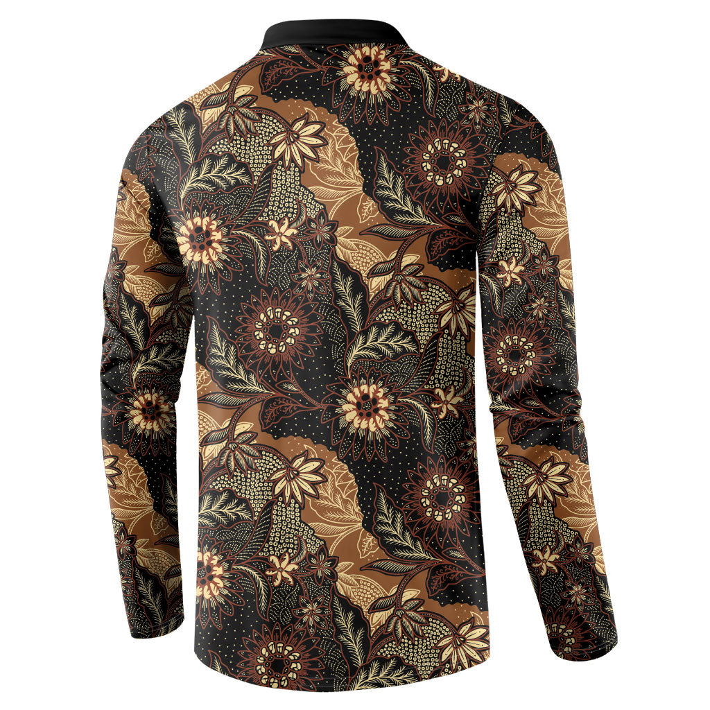Batik Pedalaman Semen Lereng Style Button Sweatshirt Indonesian Traditional Pattern LT01 - Polynesian Pride