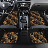 Batik Pedalaman Semen Lereng Style Car Mats Indonesian Traditional Pattern LT01 Set 4pcs Black - Polynesian Pride