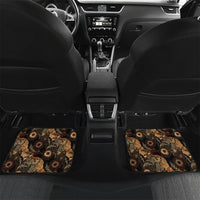 Batik Pedalaman Semen Lereng Style Car Mats Indonesian Traditional Pattern LT01 Set 2pcs - Back Black - Polynesian Pride