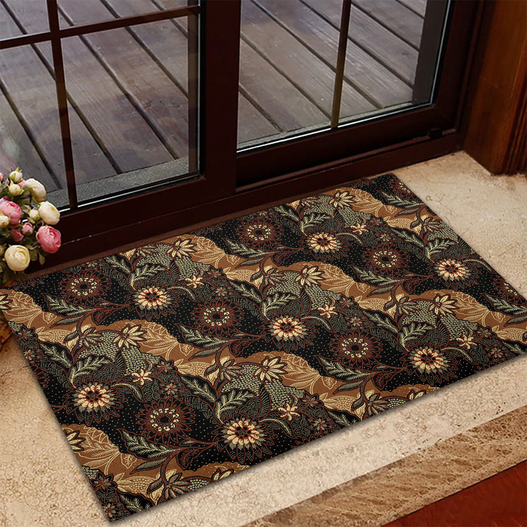 Batik Pedalaman Semen Lereng Style Rubber Doormat Indonesian Traditional Pattern
