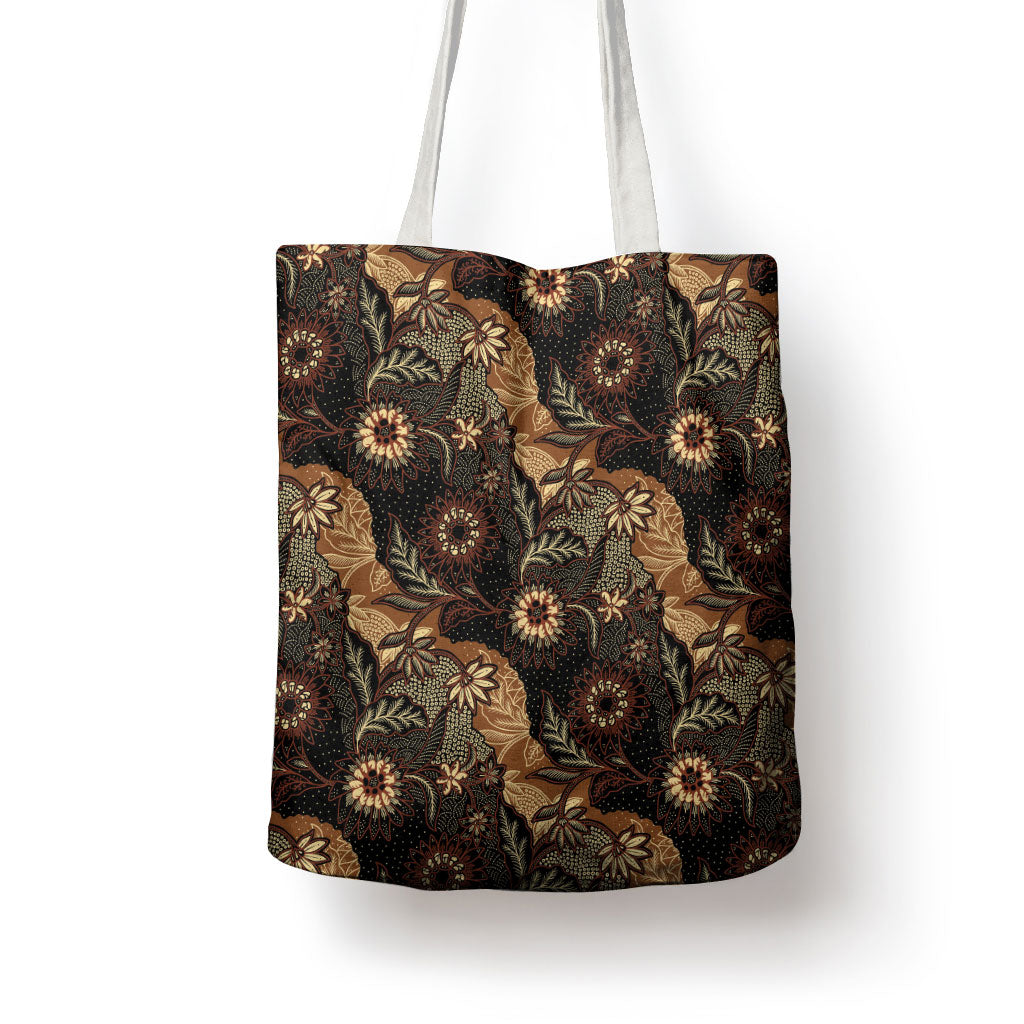 Batik Pedalaman Semen Lereng Style Tote Bag Indonesian Traditional Pattern LT01 - Polynesian Pride