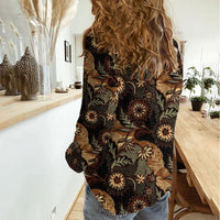 Batik Pedalaman Semen Lereng Style Women Casual Shirt Indonesian Traditional Pattern