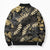 Gold Tropical Leaves Hawaii Mikioi Lei Bomber Puffer Jacket Luxury Stylized - Polynesian Pride