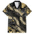 Gold Tropical Leaves Hawaii Mikioi Lei Hawaiian Shirt Luxury Stylized - Polynesian Pride