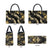 Gold Tropical Leaves Hawaii Mikioi Lei Leather Bag Luxury Stylized - Polynesian Pride