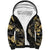 Gold Tropical Leaves Hawaii Mikioi Lei Sherpa Hoodie Luxury Stylized - Polynesian Pride